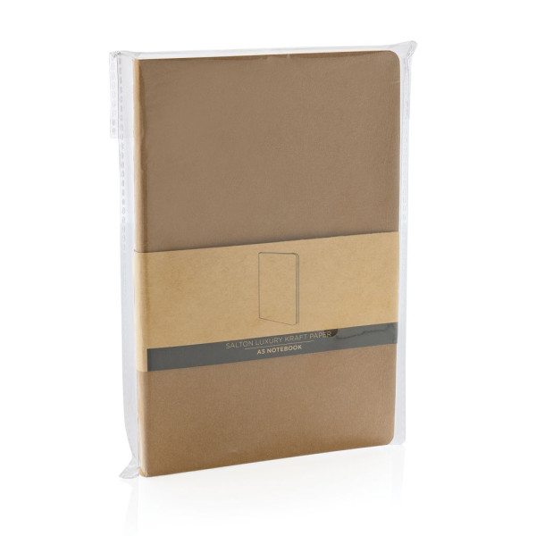 Cahier A5 en papier kraft Salton - Carnet ligné 192 pages recyclées - BCM Goodies