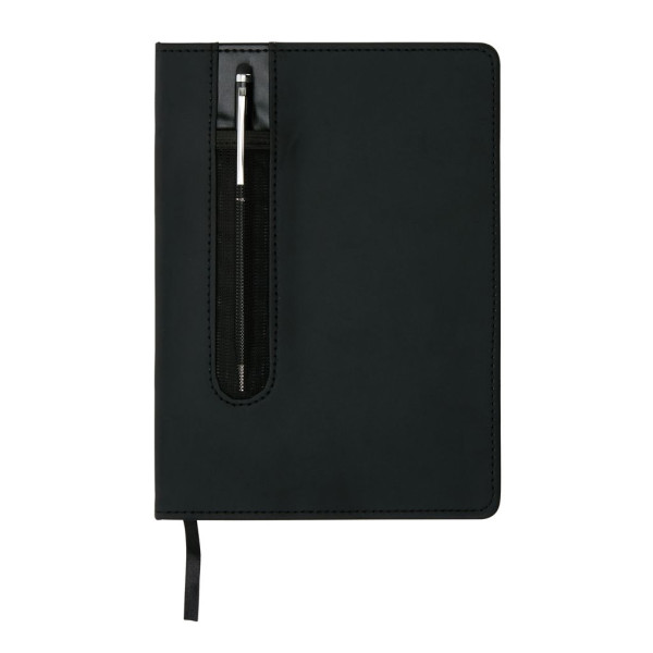 Carnet A5 à couverture rigide en PU avec stylo tactile - BCM Goodies