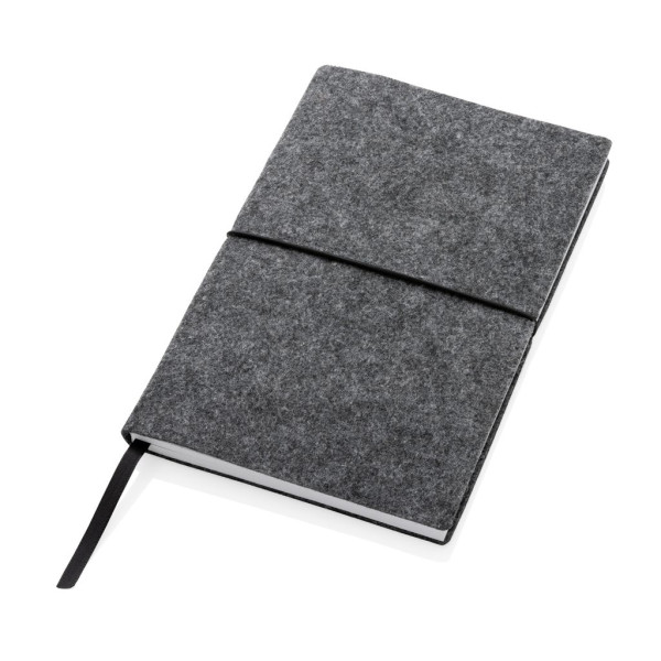 Cahier A5 à couverture souple en feutre recyclé certifié GRS - Cahier écologique 100% matériaux recyclés - BCM Goodies