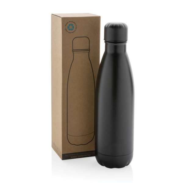 Bouteille d'eau en acier inox recyclé certifié RCS Eureka - 500 ml - Légère et pratique - Respectueuse de l'environnem