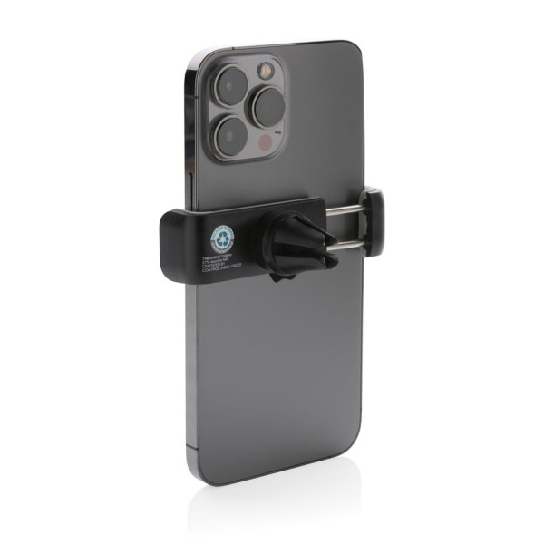 Support voiture en plastique recyclé RCS, Acar - Accessoire de téléphone portable universel et rotatif à 360 degrés