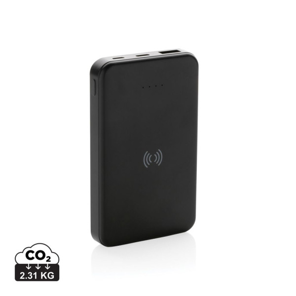 Powerbank 5000mAh avec induction 5W en plastique recyclé RCS Personnalisable | BCM Goodies
