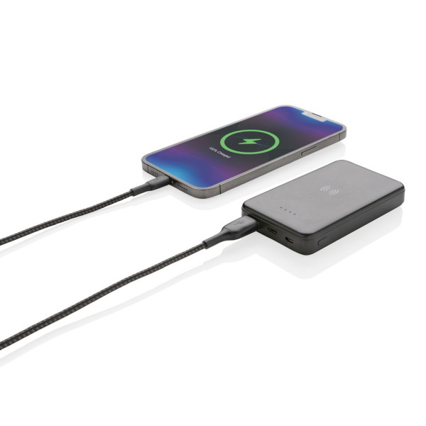 Powerbank 5000mAh avec induction 5W en plastique recyclé RCS Personnalisable | BCM Goodies