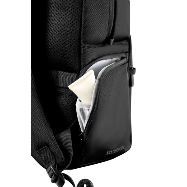 Sac à dos souple XD Design en RPET 1200D et PU texturé - AWARE™ - 16 pouces - Anti-RFID