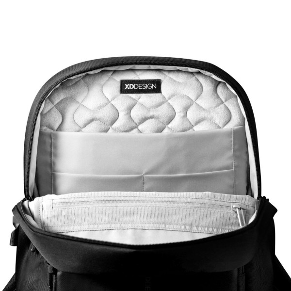 Sac à dos souple XD Design en RPET 1200D et PU texturé - AWARE™ - 16 pouces - Anti-RFID