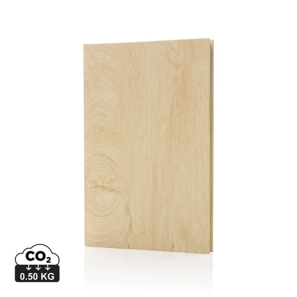 Cahier A5 imprimé bois Kavana - Carnet rigide en bois pour notes et dessins - Idéal pour étudiants et professionnels - Cadeau pa