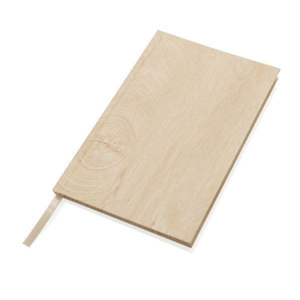 Cahier A5 imprimé bois Kavana - Carnet rigide en bois pour notes et dessins - Idéal pour étudiants et professionnels - Cadeau pa