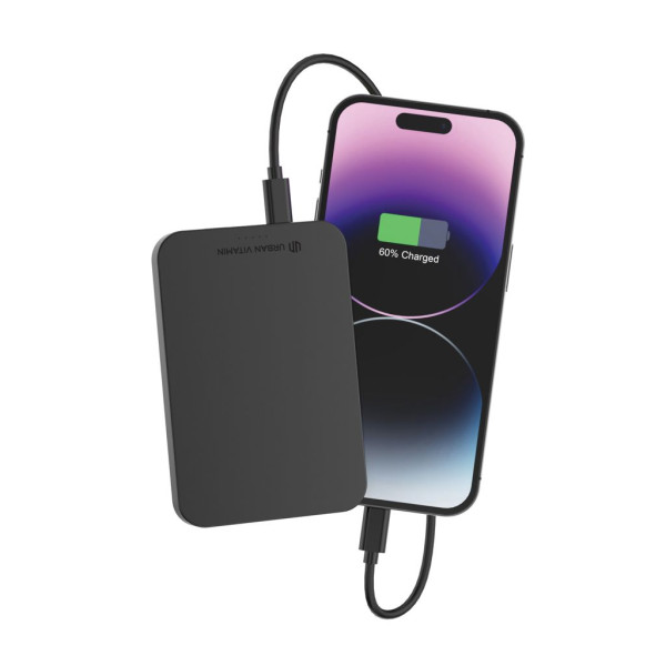 Powerbank 5000mAh en plastique/alu RCS UrbanVitamin Richmond - Recharge rapide 15W pour iPhone 12 et téléphones Android - Access