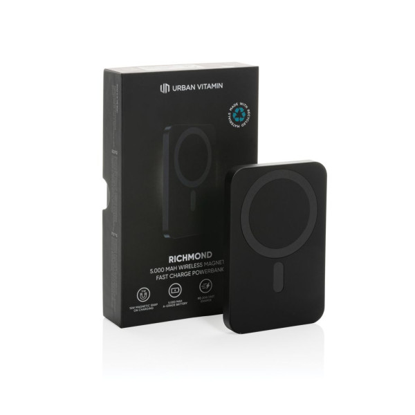 Powerbank 5000mAh en plastique/alu RCS UrbanVitamin Richmond - Recharge rapide 15W pour iPhone 12 et téléphones Android - Access