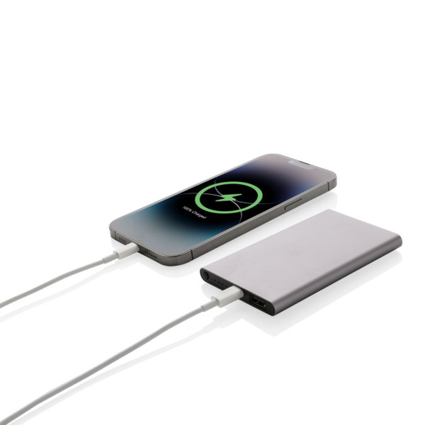Powerbank 4000mAh en plastique recyclé/aluminium RCS - Accessoire de charge pour appareils électroniques - BCM Goodies