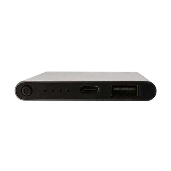 Powerbank 4000mAh en plastique recyclé/aluminium RCS - Accessoire de charge pour appareils électroniques - BCM Goodies