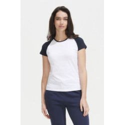 SOLS MILKY TEE-SHIRT FEMME BICOLORE MANCHES RAGLAN Personnalisable | BCM Goodies - 1