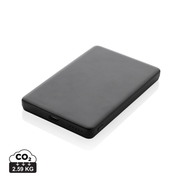 Powerbank 5000mAh et 5W en aluminium recyclé RCS Orion - Batterie de secours durable pour entreprise