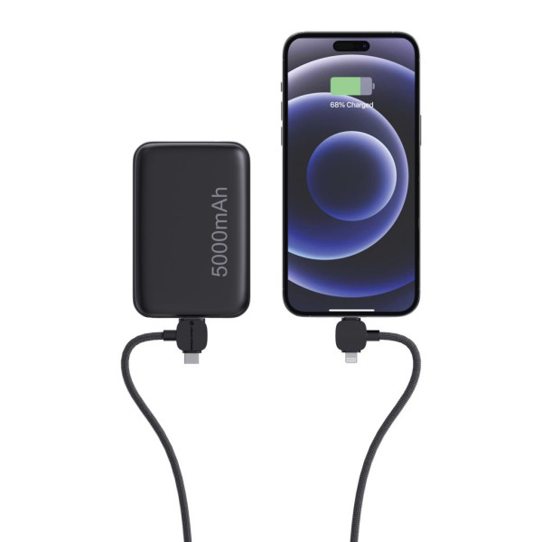 Câble de charge 65W en TPE/PET RCS recyclé Urban Vitamin Stockton - Accessoire de charge respectueux de l'environnement pou