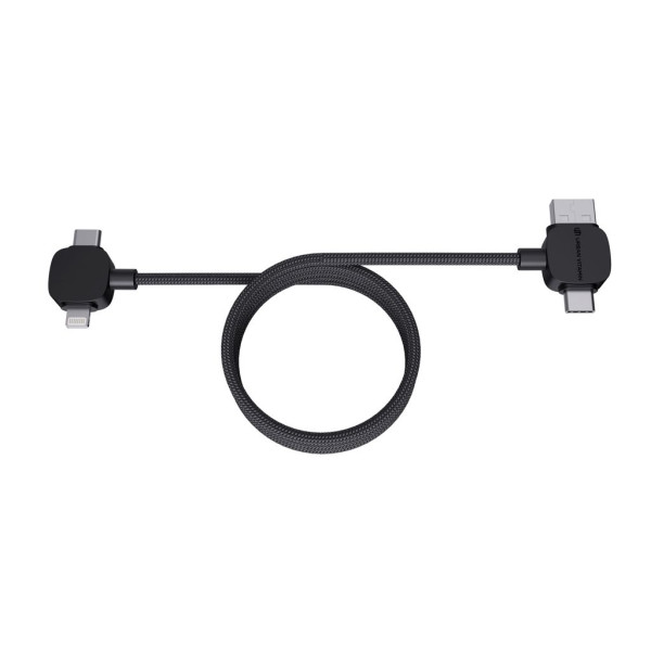 Câble de charge 65W en TPE/PET RCS recyclé Urban Vitamin Stockton - Accessoire de charge respectueux de l'environnement pou