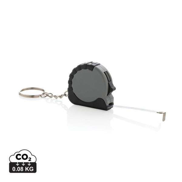 Porte-clés avec ruban de 1M en ABS recyclé RCS MeasureMate - Accessoire pratique et écologique