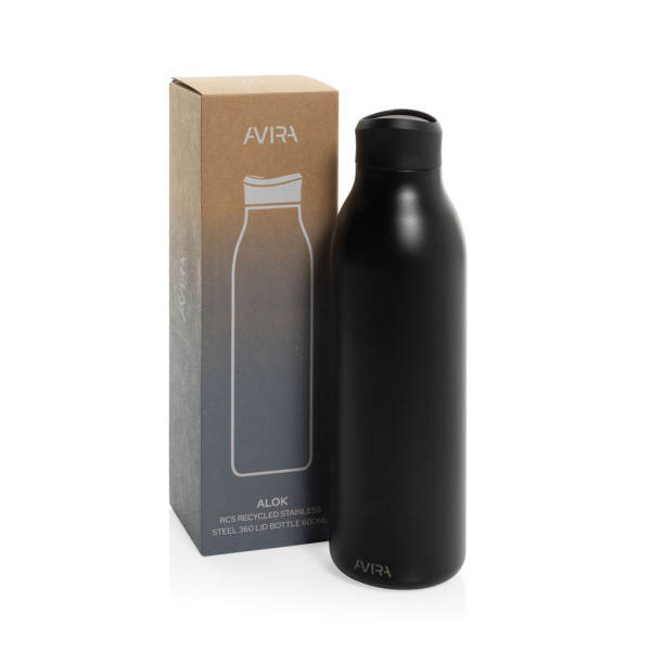Bouteille d'eau 600ml en acier recyclé RCS Avira Alok - Fiche produit | BCM Goodies