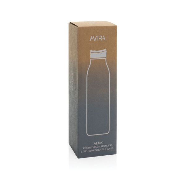 Bouteille d'eau 600ml en acier recyclé RCS Avira Alok - Fiche produit | BCM Goodies