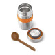 Conteneur à aliments 400ml Black+Blum - Flasque alimentaire en acier inoxydable - Cuillère en fibres de bois durables - Maintien