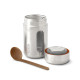 Conteneur à aliments 400ml Black+Blum - Flasque alimentaire en acier inoxydable - Cuillère en fibres de bois durables - Maintien