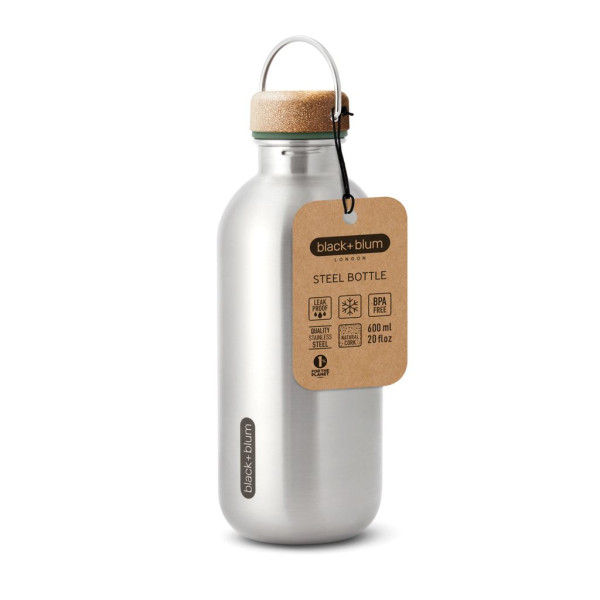 Bouteille d'eau 600ml en acier Black+Blum personnalisable - BCM Goodies