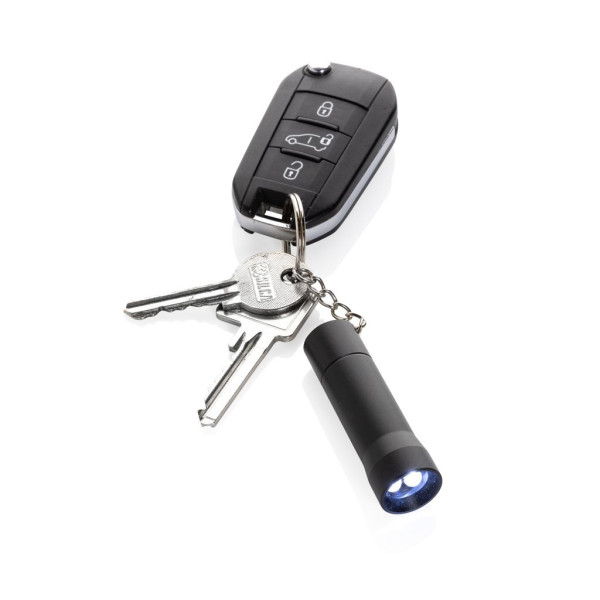 Porte-clés torche en aluminium recyclé RCS Flash - Accessoire écologique pour plein air | BCM Goodies