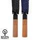 Parapluie tempête 30 pouces recyclé Tony avec poignée en acacias - Accessoire durable pour affronter les intempéries | BCM Goodi