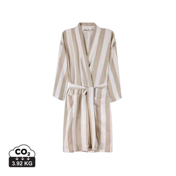 Meta titre SEO: Peignoir VINGA Peignoir S/M hammam GRS Ornos - Peignoir en coton recyclé et polyester pour un confort doux et éc