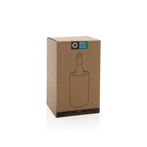 Seau à vin en acier inoxydable recyclé RCS Vino - Accessoire écologique pour vos soirées entre amis | BCM Goodies