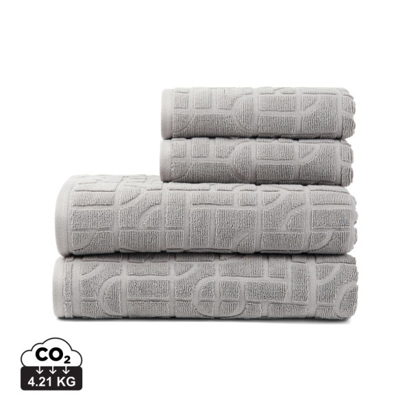 Ensemble de 4 serviettes en coton biologique VINGA Verso - Lot de serviettes douces et absorbantes - Personnalisable avec logo -