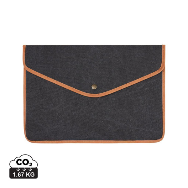 Housse d'ordinateur VINGA Bosler 14 en toile recyclée GRS - Accessoire éco-responsable pour protéger votre ordinateur
