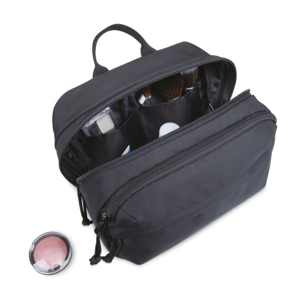 Trousse de toilette en tissu recyclé avec logo personnalisé pour entreprise - BCM Goodies