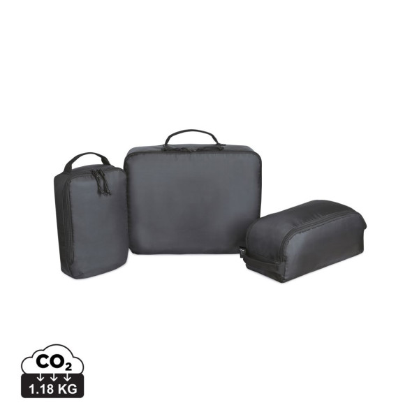 Cubes de compression en rPET AWARE™ Renew pour voyage d'affaires - Lot de 3 cubes de rangement écologiques et pratiques
