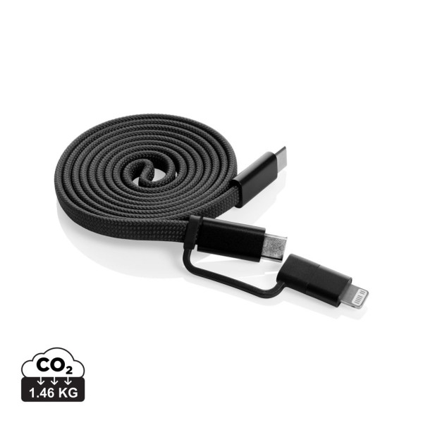 Câble magnétique 60W 2 en 1 Arc en PET RCS - Accessoire professionnel performant et écologique