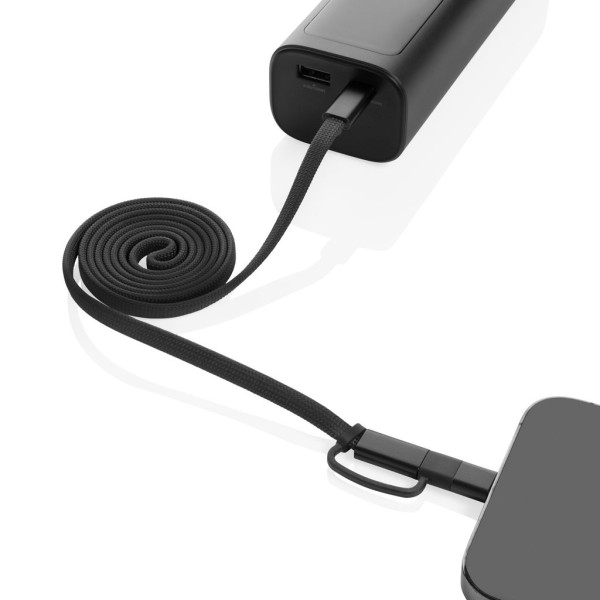 Câble magnétique 60W 2 en 1 Arc en PET RCS - Accessoire professionnel performant et écologique