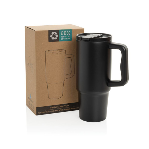 Mug 900ml étanche en acier inoxydable recyclé RCS Embrace - BCM Goodies