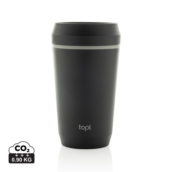 Mug 354 ml avec couvercle 360 en plastique recyclé Topl - BCM Goodies