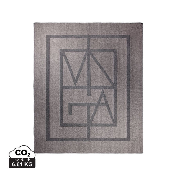 Couverture Monogramme personnalisable en polyester recyclé 170x130cm - BCM Goodies