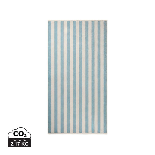 Serviette de plage VINGA GRS Lagoa en coton recyclé certifié GRS - Portugal - 80x160 cm