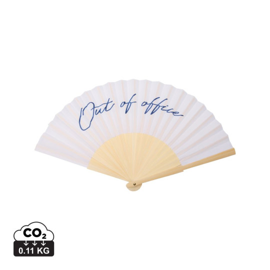 Éventail en bambou certifié FSC® personnalisable pour communication de marque | BCM Goodies