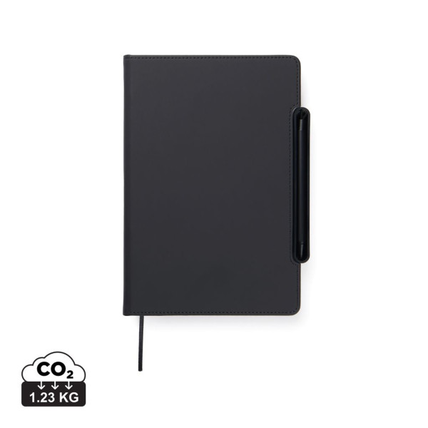 Carnet multifonction ultime en papier recyclé avec règle magnétique et support pour téléphone