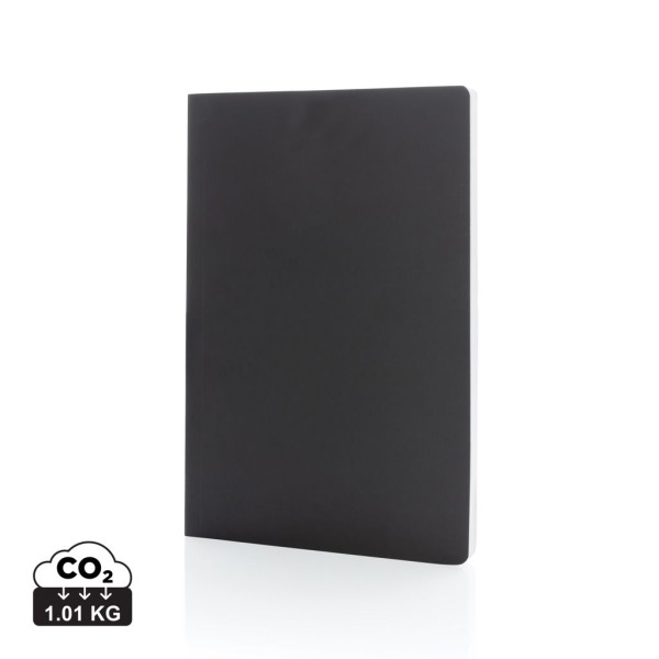 Carnet A5 en papier minéral IMPACT de BCM Goodies - Carnet écologique ligné avec couverture souple