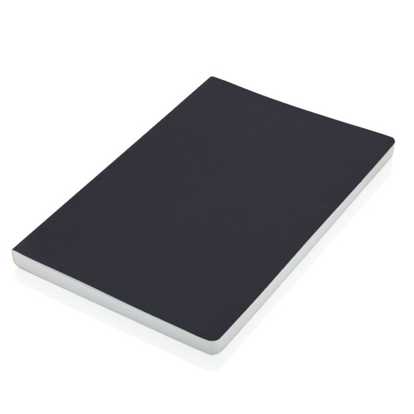 Carnet A5 en papier minéral IMPACT de BCM Goodies - Carnet écologique ligné avec couverture souple