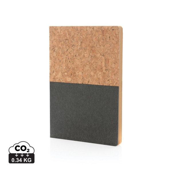 Carnet A5 à couverture en kraft et en liège Personnalisable | BCM Goodies