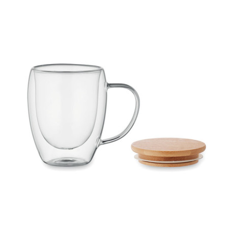 Mug en verre double paroi 300ml TIRAL Personnalisable | BCM Goodies - 3
