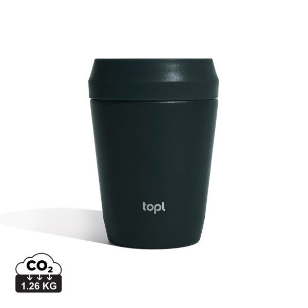 Mug 235 ml avec couvercle 360 en acier recyclé personnalisable - BCM Goodies