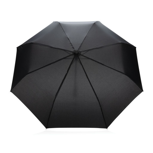 Mini parapluie 20.5 rPET 190T poignée bambou Impact AWARE™ - Parapluie durable et solidaire | BCM Goodies