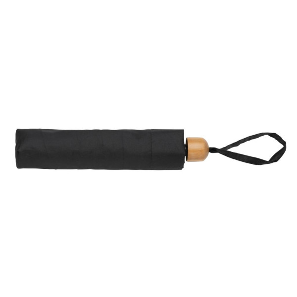 Mini parapluie 20.5 rPET 190T poignée bambou Impact AWARE™ - Parapluie durable et solidaire | BCM Goodies