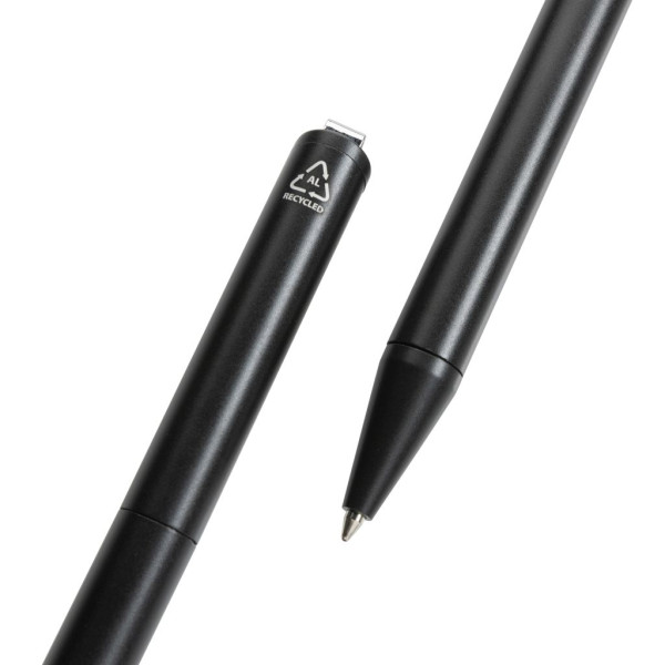Stylo en aluminium recyclé certifié RCSC Xavi - Stylo écologique pour une écriture fluide et précise
