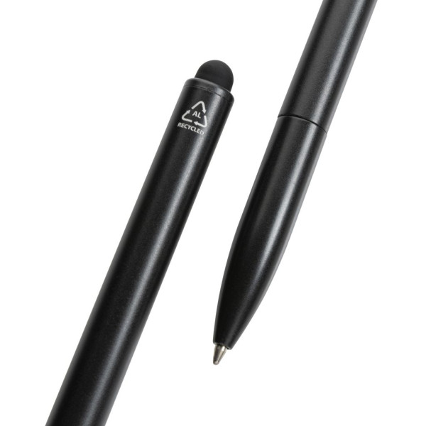Stylo en aluminium recyclé certifié RCS avec stylet Kymi - BCM Goodies